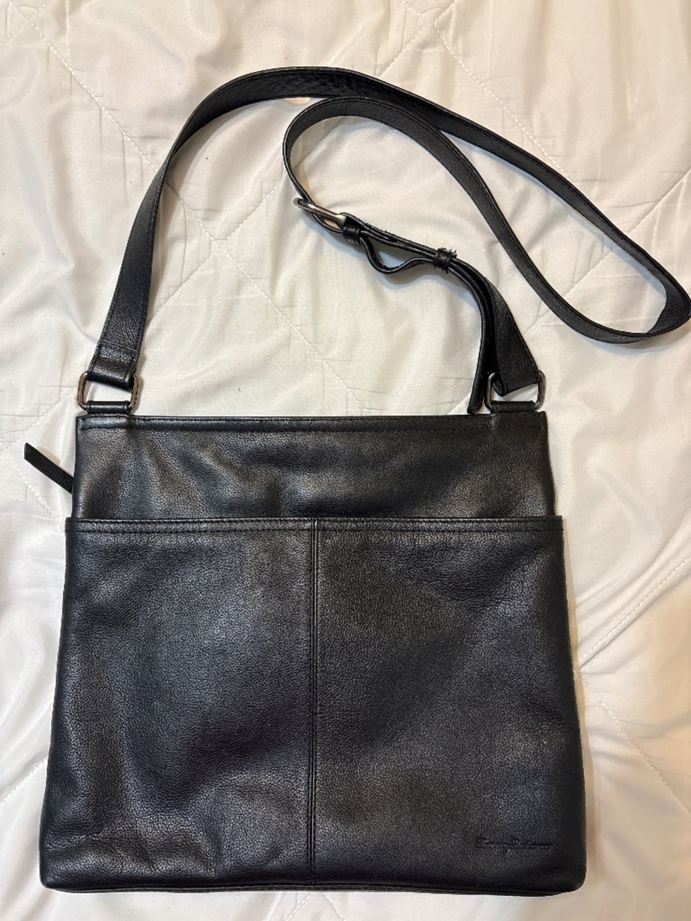 Tommy Bahama black leather crossbody